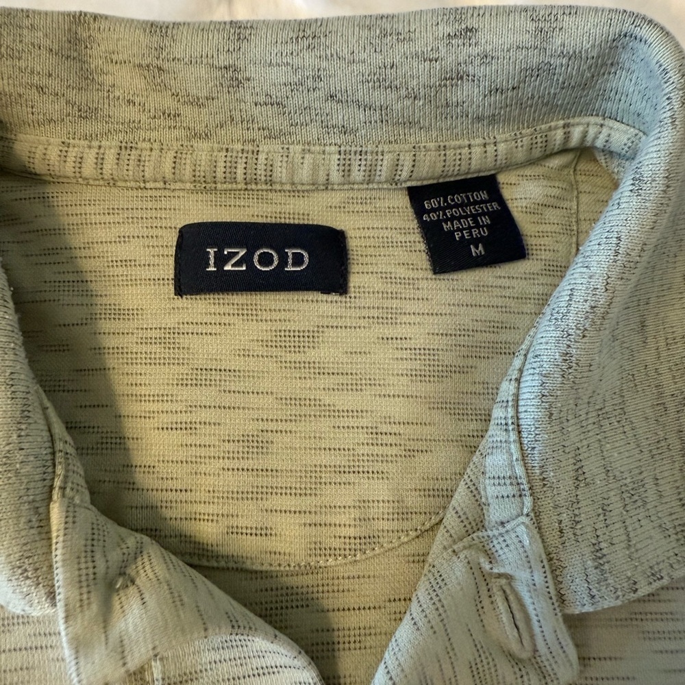 IZOD Men's Light Green Polo Shirt - Picture 3 of 5